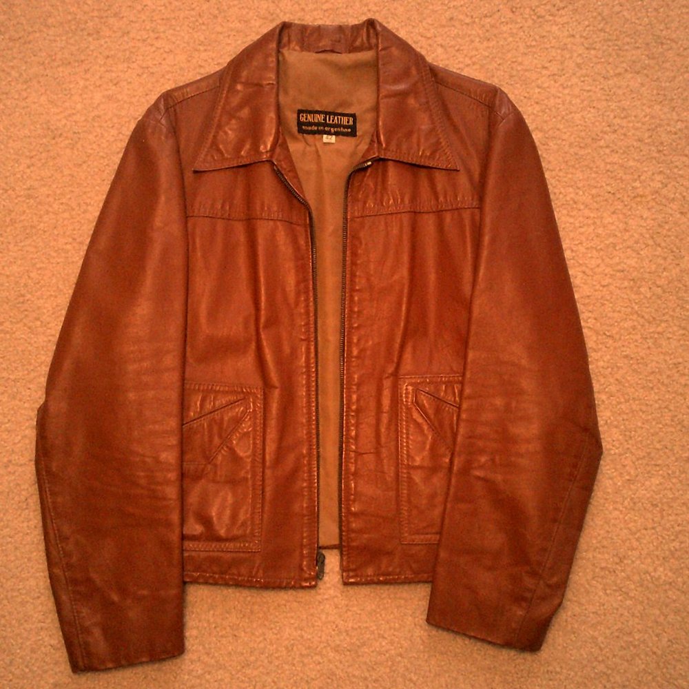 Genuine Leather Jacket Vintage. Retro. 1970's Gem